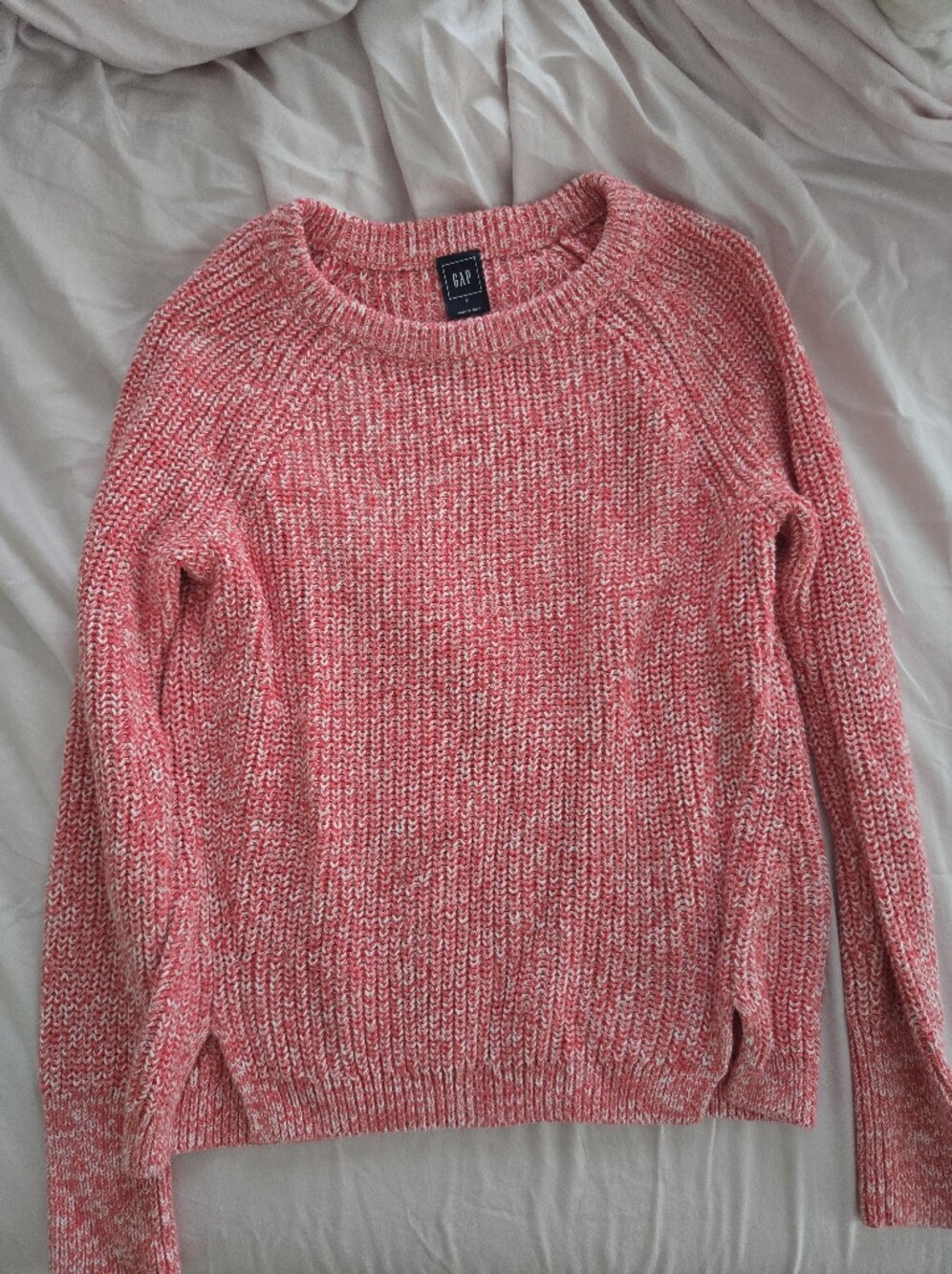 Small GAP Pink Marled Scoopneck Sweater